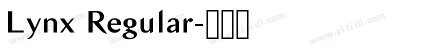Lynx Regular字体转换